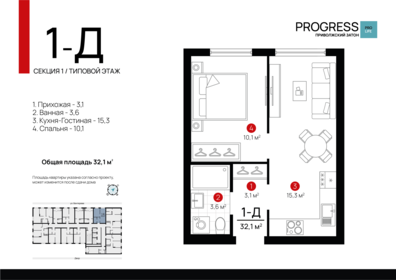 26,9 м², 1-комнатная квартира 1 710 000 ₽ - изображение 67