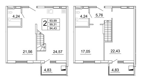 Квартира 109,5 м², 1-комнатная - изображение 1