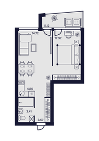 43,9 м², 2-комнатные апартаменты 12 113 640 ₽ - изображение 19