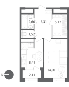 40 м², 1-комнатные апартаменты 5 450 000 ₽ - изображение 32