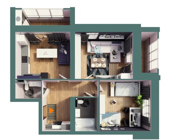 82,4 м², квартира-студия 12 100 000 ₽ - изображение 73