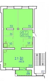 Квартира 102,2 м², 3-комнатная - изображение 1