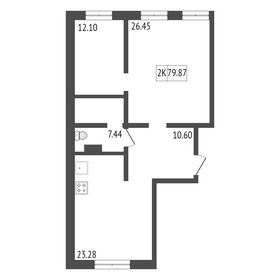 Квартира 79,9 м², 2-комнатная - изображение 1