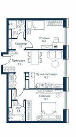 Квартира 64,9 м², 2-комнатная - изображение 1