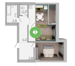 Квартира 60,3 м², 2-комнатная - изображение 1