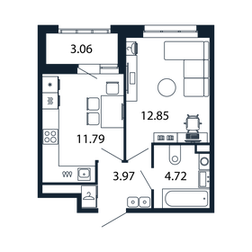 30,9 м², 1-комнатная квартира 8 200 000 ₽ - изображение 88