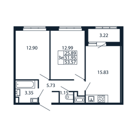 55 м², 2-комнатная квартира 8 450 000 ₽ - изображение 137