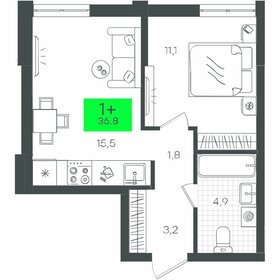 31 м², квартира-студия 5 000 000 ₽ - изображение 15