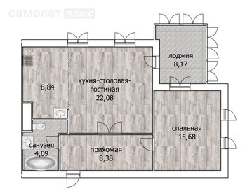 Квартира 65,9 м², 2-комнатные - изображение 3