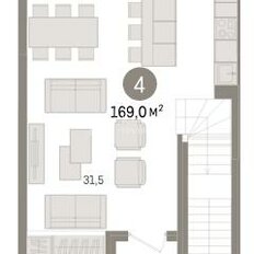 Квартира 169 м², 4-комнатная - изображение 2