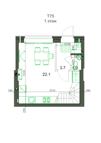 Квартира 75,3 м², 4-комнатная - изображение 1