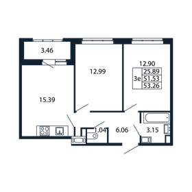 49,8 м², 2-комнатная квартира 10 190 000 ₽ - изображение 138