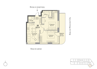 56,4 м², 2-комнатная квартира 28 800 000 ₽ - изображение 154