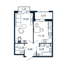 38,3 м², 1-комнатная квартира 6 970 000 ₽ - изображение 122