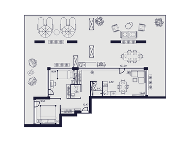 Квартира 180,8 м², 3-комнатные - изображение 1