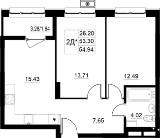 57,9 м², 3-комнатная квартира 7 399 000 ₽ - изображение 103