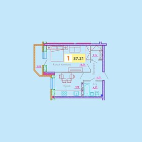 Квартира 37,2 м², 1-комнатная - изображение 1