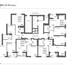 Квартира 43,2 м², 1-комнатная - изображение 3