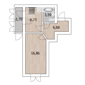 Квартира 35,4 м², 1-комнатная - изображение 1