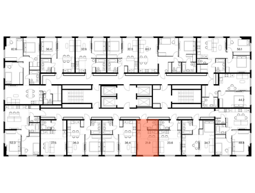 22,6 м², апартаменты-студия 4 927 500 ₽ - изображение 48