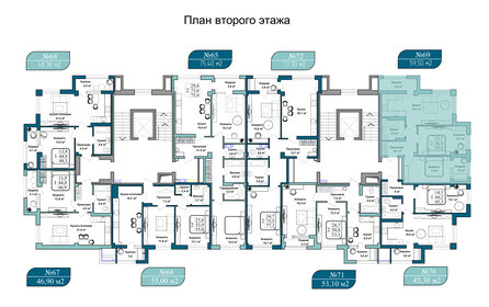 61,2 м², 2-комнатные апартаменты 12 730 000 ₽ - изображение 22