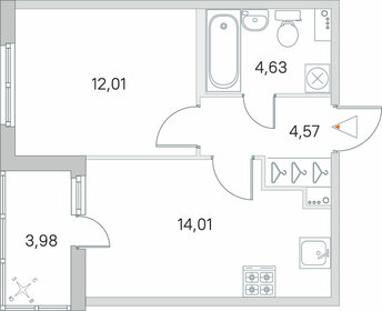 39 м², 1-комнатная квартира 3 690 000 ₽ - изображение 53