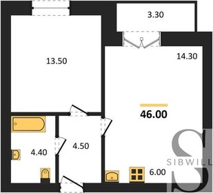 44,4 м², 1-комнатная квартира 6 350 000 ₽ - изображение 63