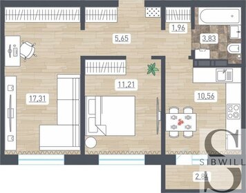 Квартира 51,9 м², 2-комнатная - изображение 1