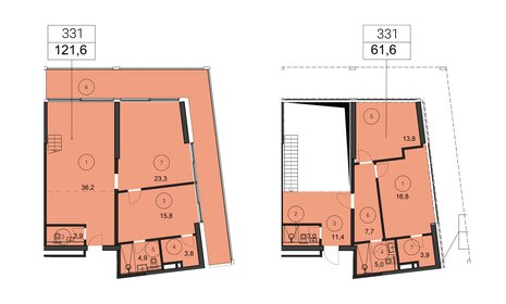 26,6 м², машиноместо 4 487 420 ₽ - изображение 35