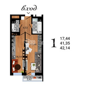 42,1 м², 1-комнатная квартира 4 172 000 ₽ - изображение 27