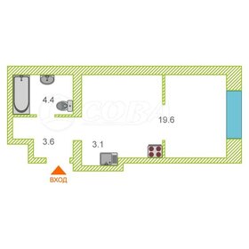 Квартира 30,7 м², студия - изображение 1