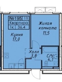 Квартира 36,4 м², 1-комнатная - изображение 3