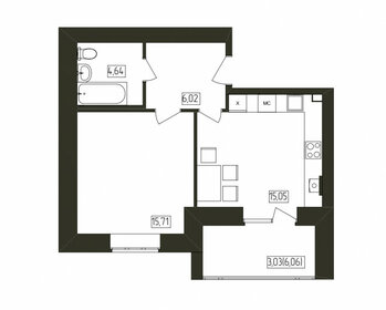 40 м², 1-комнатная квартира 5 100 000 ₽ - изображение 36