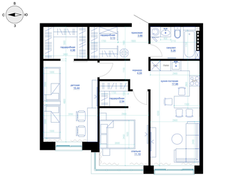 70,3 м², 1-комнатная квартира 9 768 920 ₽ - изображение 39