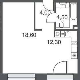 Квартира 39 м², 1-комнатная - изображение 1