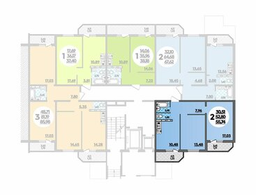 62 м², 2-комнатная квартира 5 380 000 ₽ - изображение 37