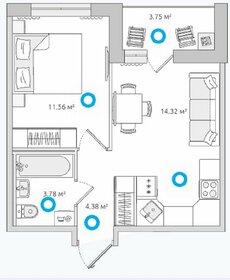 Квартира 37 м², 1-комнатная - изображение 1