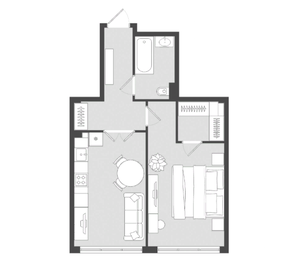 Квартира 50,7 м², студия - изображение 2
