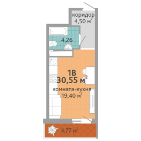 32,5 м², квартира-студия 3 999 000 ₽ - изображение 24