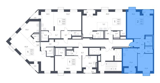 Квартира 89,2 м², 3-комнатная - изображение 2