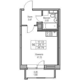 23,1 м², квартира-студия 5 300 000 ₽ - изображение 109