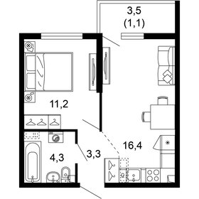 Квартира 36,3 м², 1-комнатная - изображение 1