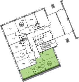 Квартира 56,4 м², 2-комнатная - изображение 2