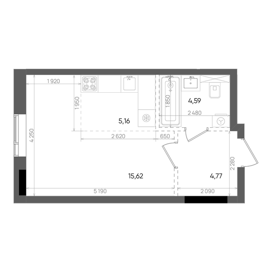 30,1 м², 1-комнатная квартира 8 995 403 ₽ - изображение 1