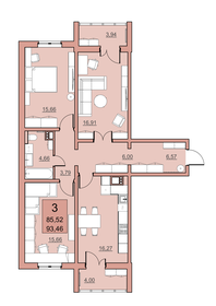 78 м², 3-комнатная квартира 6 950 000 ₽ - изображение 114