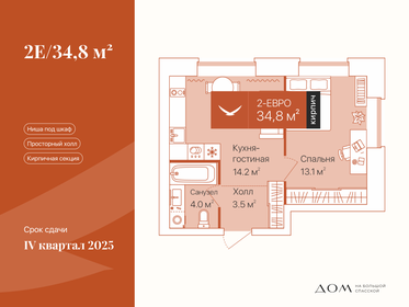 34,8 м², 1-комнатная квартира 7 270 000 ₽ - изображение 15