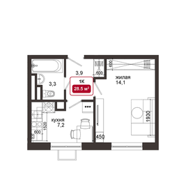 29,1 м², 1-комнатная квартира 6 120 000 ₽ - изображение 37