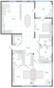 Квартира 138 м², 3-комнатная - изображение 1