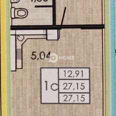 Квартира 27,2 м², студия - изображение 5