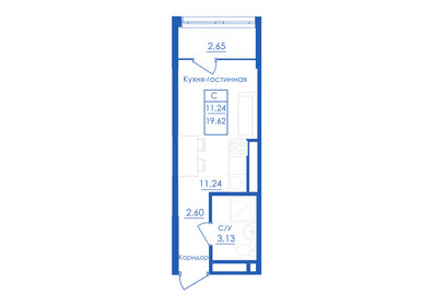 19,2 м², квартира-студия 2 278 507 ₽ - изображение 31
